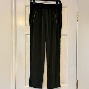 Massimo Dark Green Track Pants with Zippered‎ Pockets
